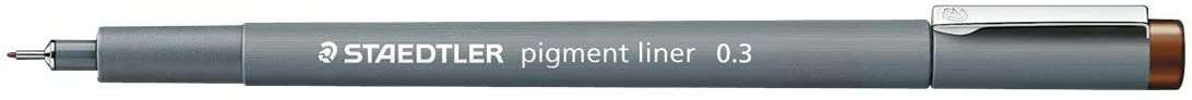 Staedtler Pigment Liner 308 Rotulador Calibrado - Trazo 0.3Mm - Secado Rapido - Color Marron
