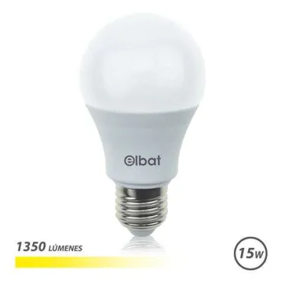 Elbat Bombilla LED A60 15W E27 1350lm 3000K Luz Cálida