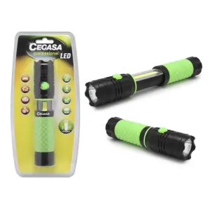 Cegasa Linterna LED Extensible 350lm Frontal y 120lm Lateral IP44 Resistente al Agua