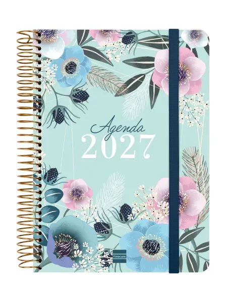 Finocam Cloe Agenda Anual 2027 1 Día por Página Formato E10 155x212mm Tapa Dura Azul