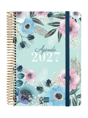 Finocam Cloe Agenda Anual 2027 1 Día por Página Formato E10 155x212mm Tapa Dura Azul