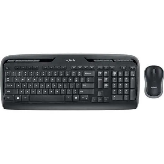 Logitech Mk330 Pack Inalambrico Teclado Multimedia + Raton 3 Botones - Uso Ambidiestro - Color Negro