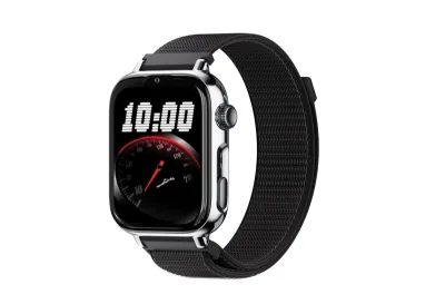 Savefamily Reloj Inteligente Smartwatch Infantil SaveWatch Plus 2 - Pantalla Amoled - Carcasa Plateada - Correa Tela Negra