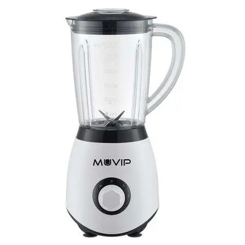 Muvip Batidora de Vaso 1300W 1.5L con 2 Velocidades y Cuchillas de Acero Inoxidable
