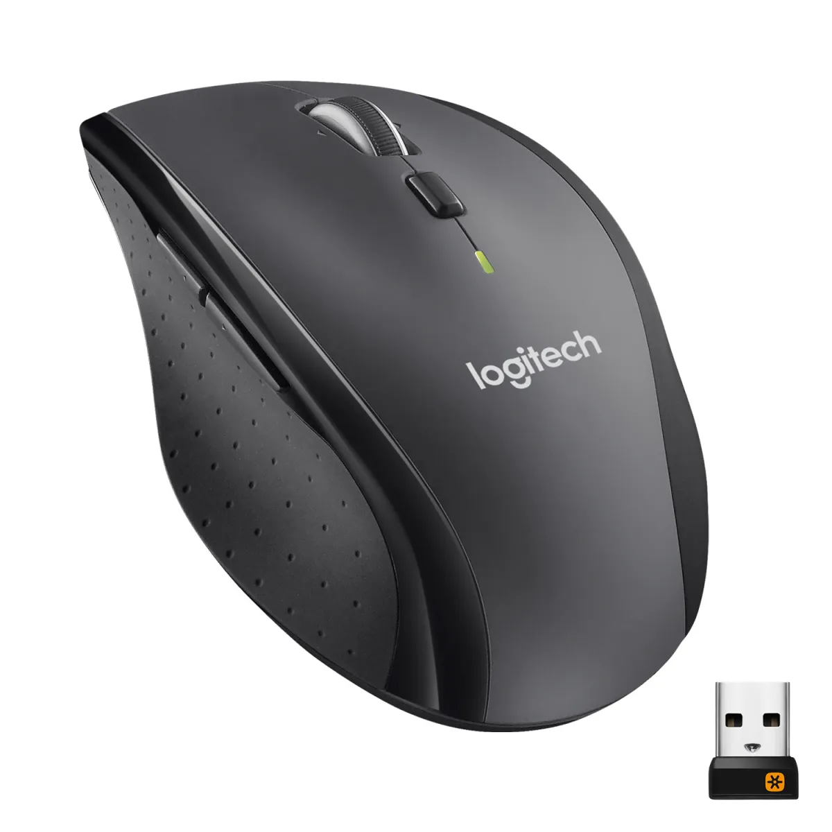 Logitech M705 Marathon Raton Inalambrico USB 1000dpi - 6 Botones - Uso Diestro - Color Negro/Gris Oscuro