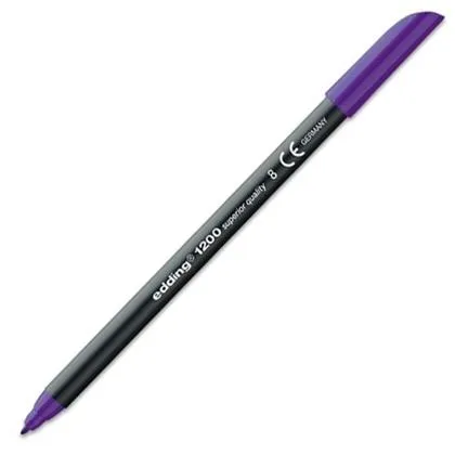 Edding 1200 Rotulador Punta Redonda 1mm Tinta Base Agua Color Violeta