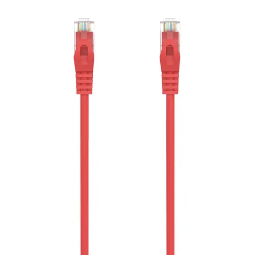AISENS Cable de Red RJ45 LSZH Cat.6A 500 MHz UTP AWG24 Rojo 1.0M