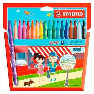 Stabilo Rotuladores Power C/Surtidos Estuche 18 Ud