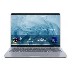 ASUS Zenbook 14 OLED UX3480AA-SU535W, Intel Core Ultra 7, 24GB RAM, 512GB SSD, WQXGA+ 120Hz, Windows 11 Home, Azul Ártico, Teclado QWERTY Español