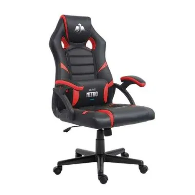 Cromad Nitro Gaming Chair - Altura Regulable con Pistón de Gas Clase 2 - Negro/Rojo