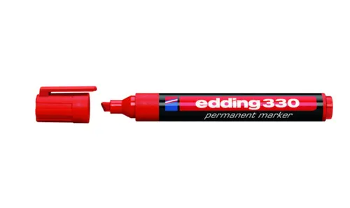 Edding Marcador Permanente 330 Punta Biselada Rojo