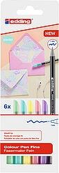Edding Rotulador 1200 Punta Fina Colores Surtidos Pastel Estuche 6 Ud