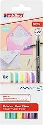 Edding Rotulador 1200 Punta Fina Colores Surtidos Pastel Estuche 6 Unidades
