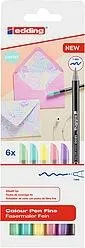 Edding Rotulador 1200 Punta Fina Colores Surtidos Pastel Estuche 6 Unidades