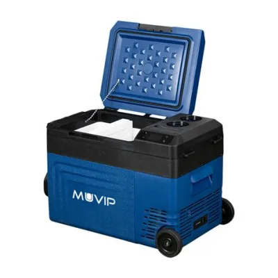 Muvip Nevera Compresor Portátil Azul 22 Litros -20º/+20º 60W Doble Zona Ruedas