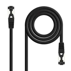 Nanocable Cable red Cat. 8.1 2GHZ SSTP Negro 0,30m