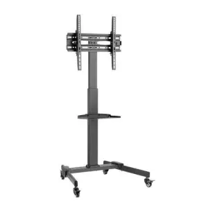 Cromad Soporte de Suelo con Ruedas para TV 32"-55", Ajustable en Altura, VESA 400x400mm, Peso Max 35Kg