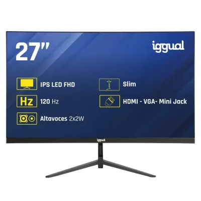 iggual Monitor 27" FHD IPS 120Hz 1ms VGA HDMI