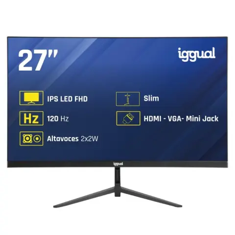 iggual Monitor 27" FHD IPS 120Hz 1ms VGA HDMI