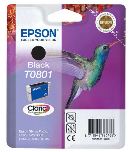 Epson T0801 Negro Cartucho De Tinta Original - C13T08014011