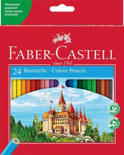 Faber-Castell Classic Colour Pack de 24 Lápices de Colores Hexagonales