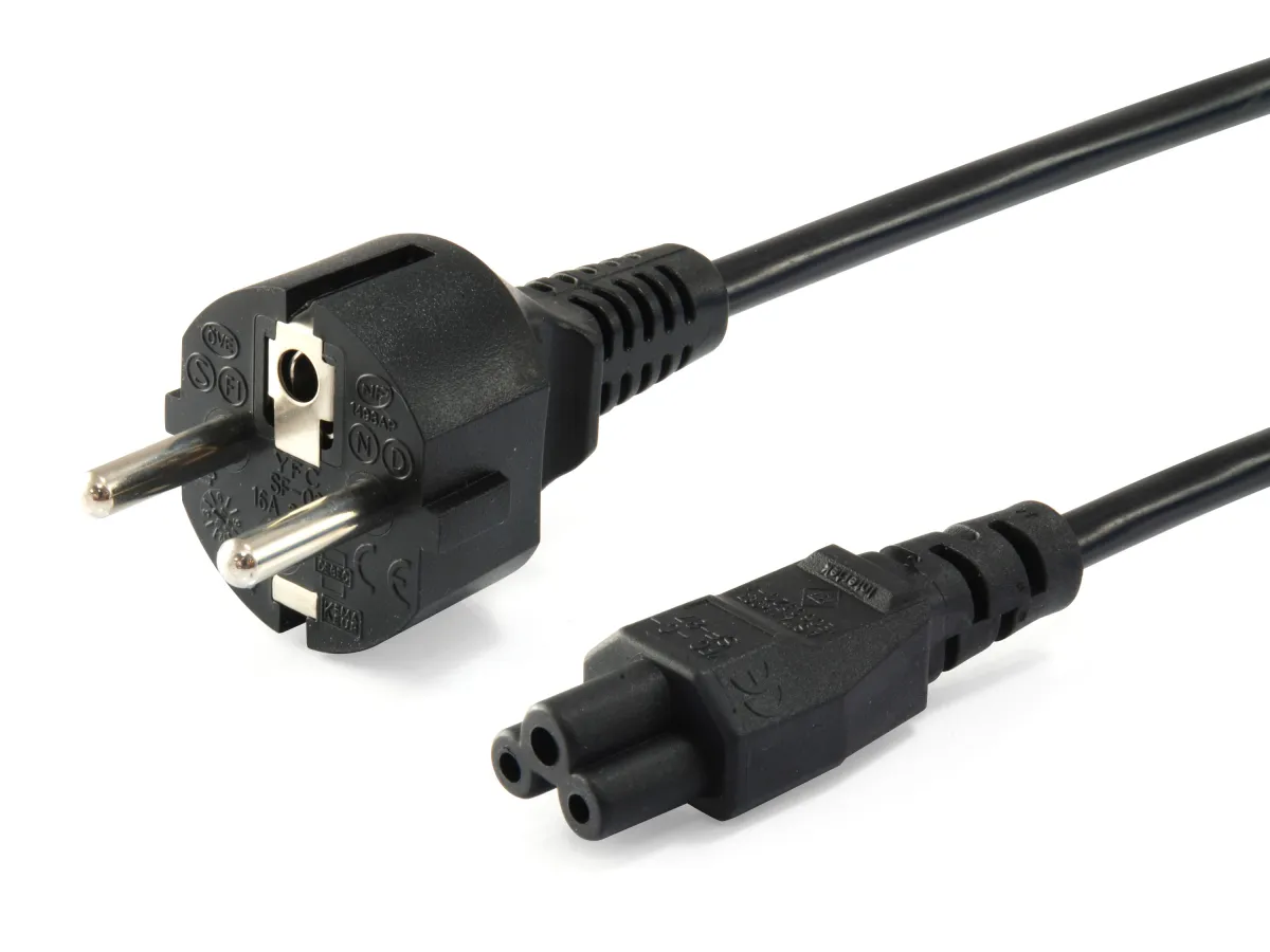 CABLE ALIMENTACION TREBOL EQUIP 1,8M (PORTATILES-NUCs) 112150