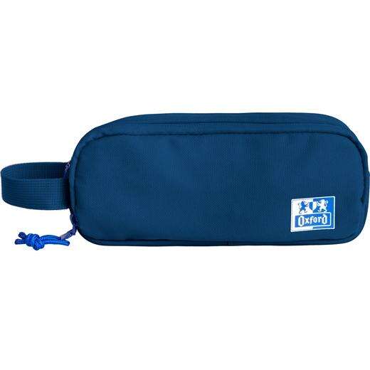 Oxford B-Smart Estuche Portatodo - 3 Compartimentos - Asa Lateral - Fabricado En Material Reciclado - Color Azul