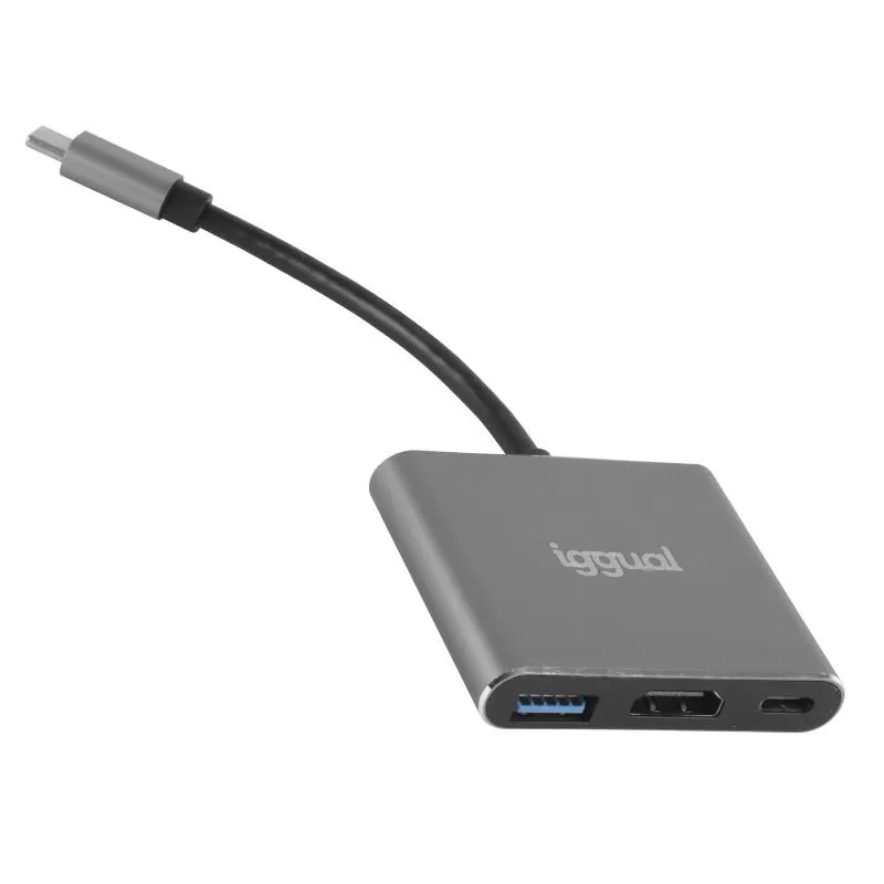 Iggual Hub Tipo C 3 En 1 Hdmi Usb3.0 Pd100W