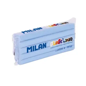 Milan Plastilina de 150gr - Almidón de Maíz - Sin Gluten - Mezclable - Color Azul Claro
