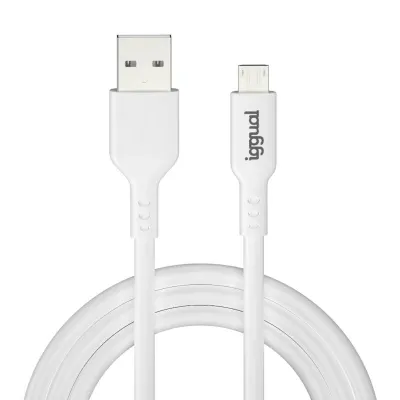 Iggual Cable Usb-A/Micro-Usb 100 Cm Blanco