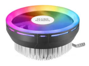 VENTILADOR CON DISIPADOR PARA CPU MARS GAMING MCPU120 RGB PERFIL BAJO DISIPADOR DE ALUMINIO Y VENTILADOR 120mm TDP HASTA 120W