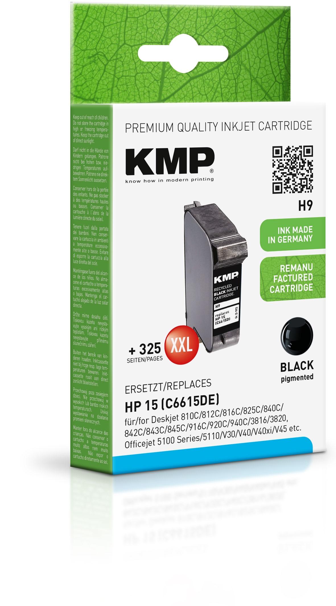 Tinta Kmp Negro Deskjet 810C  812C  816C  825C  840C  842C  843C  845C  916C  920C  940C  3816  3820  Officejet 5100 Series  5110  Officejet V30  V40  V40Xi  V45  Psc 500  Psc 700  Psc 720  Psc 750  Psc 950 - Nº 15 Cap. Extra