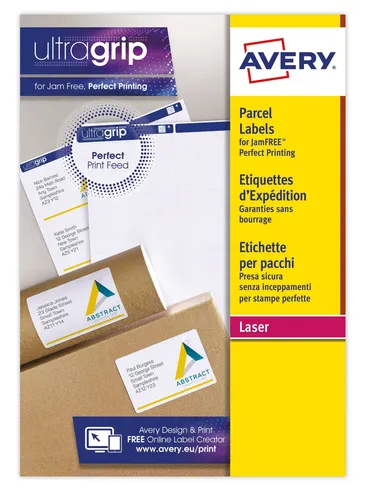 Avery Etiquetas Adhesivas Para Envíos 199,6X143,5Mm Láser 2 X 15H 100% Reciclado Blanco