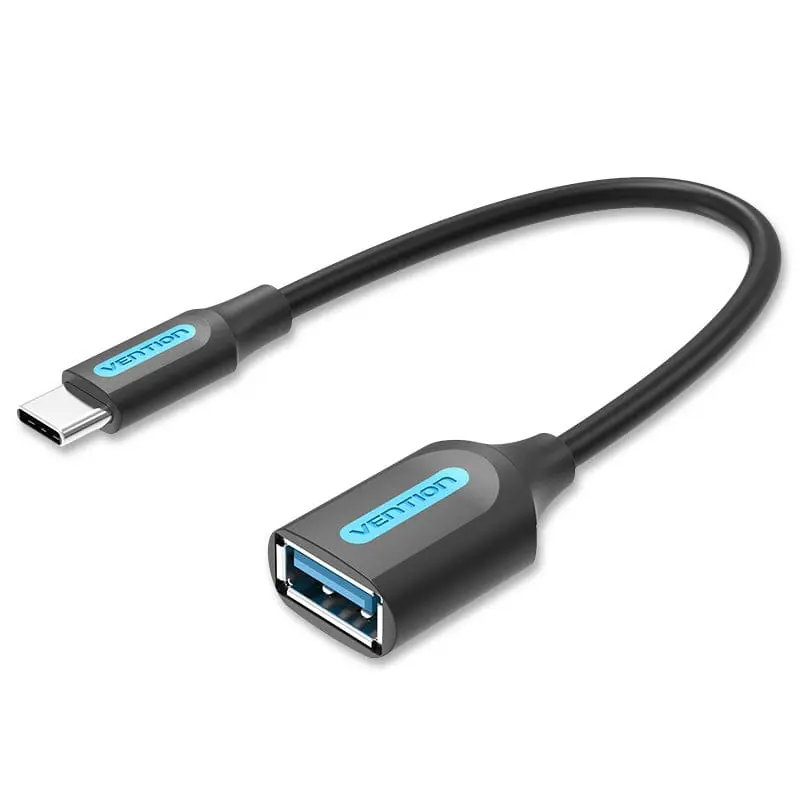 Vention Adaptador USB 3.1 Macho a USB-C Hembra - 0.15m - Color Negro