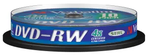 Verbatim DVD-RW 4.7GB 4X - Tarrina de 10 Unidades