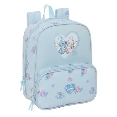 Safta Mochila Guardería Adaptable a Carro 6L con 2 Bolsillos Frontales Color Azul Claro