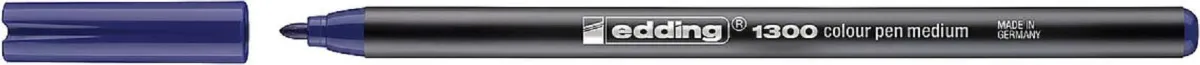 Edding 1300 Rotulador  - Punta Redonda - Trazo 2 Mm. - Tinta Con Base De Agua - Color Azul