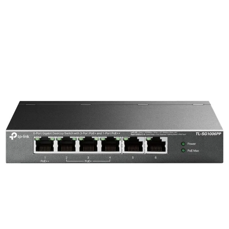 Tp-Link Tl-Sg1006Pp Switch 6Xgb (3Xpoe+ 1Xpoe++)