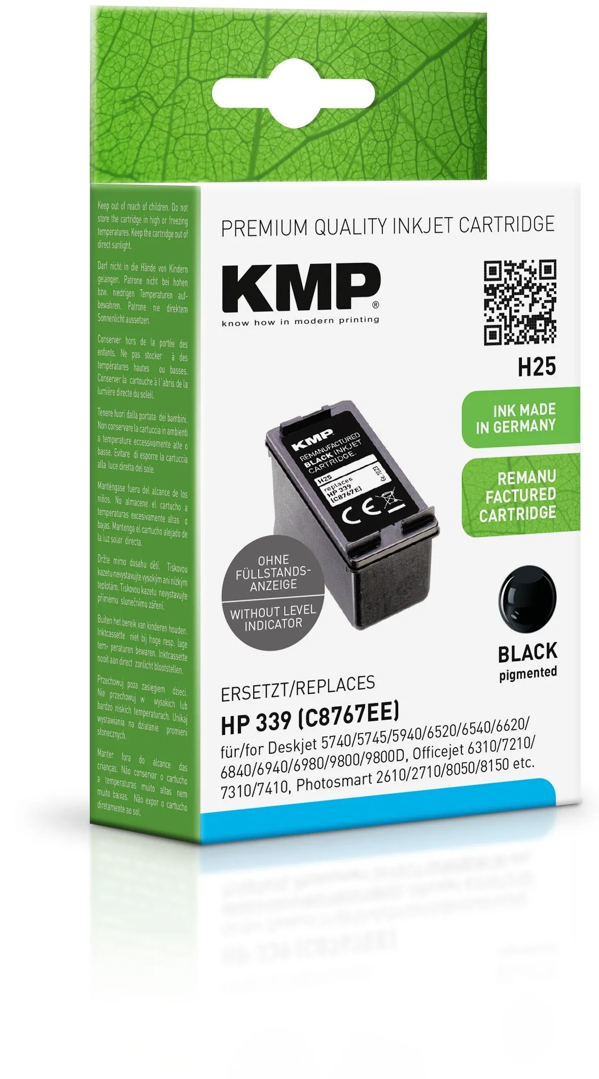 Tinta Kmp Negro Deskjet 5740 5940 6540 6620 6840  6940 6980 9800 Photosmart 8050 8150 8450 8750 - Nº 339