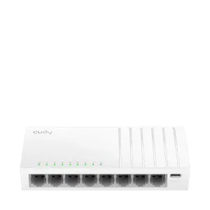 Cudy Switch 8 Puertos RJ45 USB-C 16Gbps con Indicadores LED 138x61.5x24mm Blanco