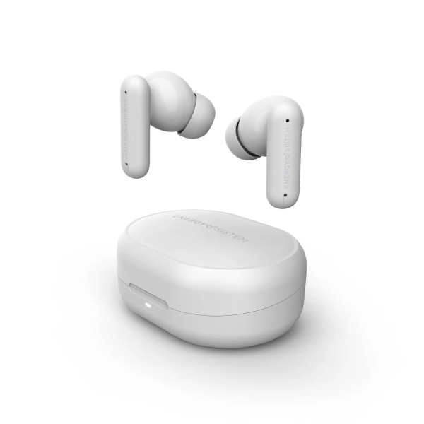 Energy Sistem Chill Auriculares True Wireless - Bluetooth 6.0 - Cancelacion Activa De Ruido - Deep Bass Para Graves Profundos - Hq Voice Calls - 21H Autonomia - Modo Baja Latencia - Asistente De Voz Integrado - Color Blanco