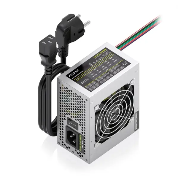 Aisens Fuente de Alimentación SFX 500W con Ventilador de 80mm y Cable Incluido - Plata