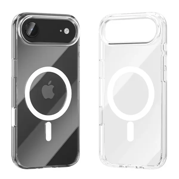 Vention Concise Impact Funda Rigida Para Iphone 17 Air - Anillo Magnetico Magsafe - Compatible Con Carga Inalambrica - Resistente Al Amarilleo - Color Transparente
