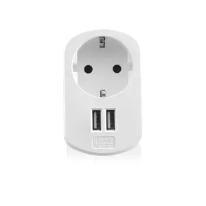 Ewent Cargador de Pared 2xUSB-A 17W Color Blanco