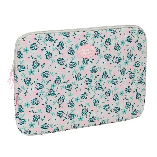 Safta Funda Para Portátil Hasta 15.6" Minnie Mouse Minty Rosa Pastel Acolchada