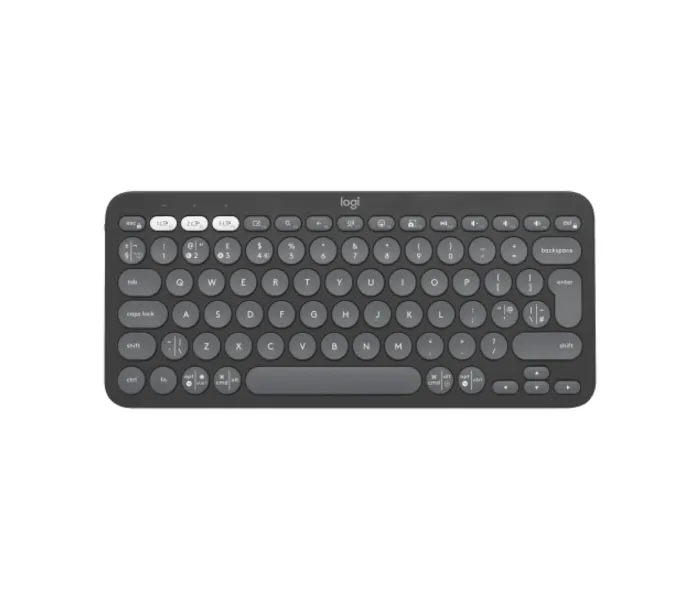 Logitech Pebble Keys 2 K380S Teclado Inalambrico - Bluetooth + Rf Logi Bolt - Teclas Silenciosas De Perfil Bajo - Easy‑Switch Para 3 Dispositivos - Formato Mini Qwerty - Bateria Hasta 36 Meses - Color Grafito
