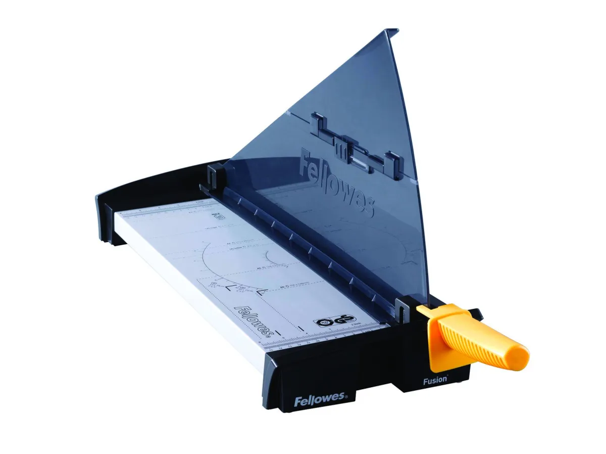 Fellowes Fusion A3 Guillotina hasta formato A3 - Capacidad hasta 10 Hojas - Longitud de Corte 460mm - Cuchilla de Acero Inoxidable - Guias de Corte y Radio para Cortes en Angulo