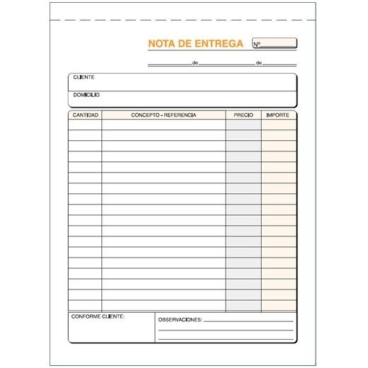 Loan Talonario Entregas Cuarto Natural