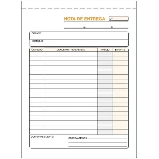 Loan Talonario Entregas Cuarto Natural