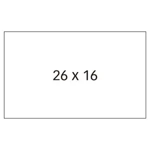 Apli Etiquetas Blancas para Máquinas Etiquetadoras de Precios 26 x 16mm, Adhesivo Removible, Pack de 6 Rollos